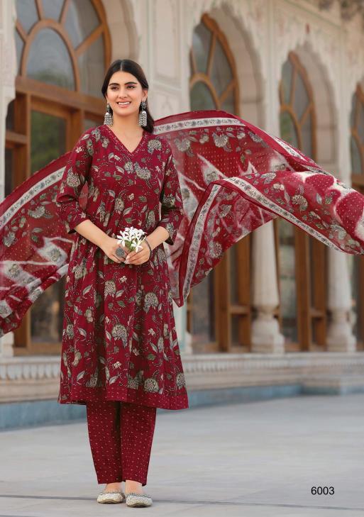 Suryajyoti rashmika vol-6 anarkali wholesale layered kurtis